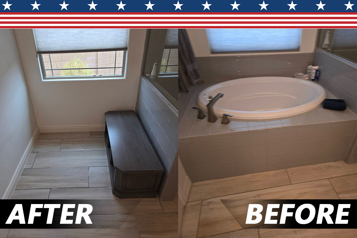 Remove old tub for master bathroom remodel.